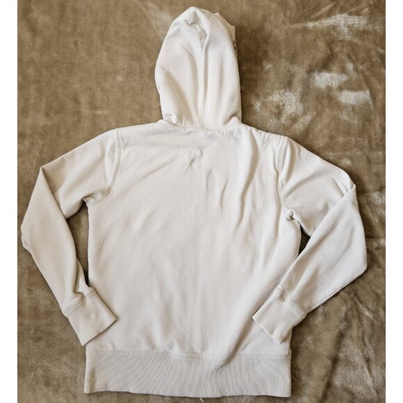 Eddie Bauer Full Zip Hooded Sweatshirt Sherpa Lined Women's Size Medium Ivory - Picture 6 of 13
